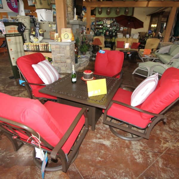 Cortland 42" Fire Pit Chat Table Set