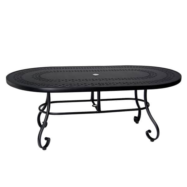 Ramsgate 42" X 74" Oval Umbrella Table - Trellis 160625A